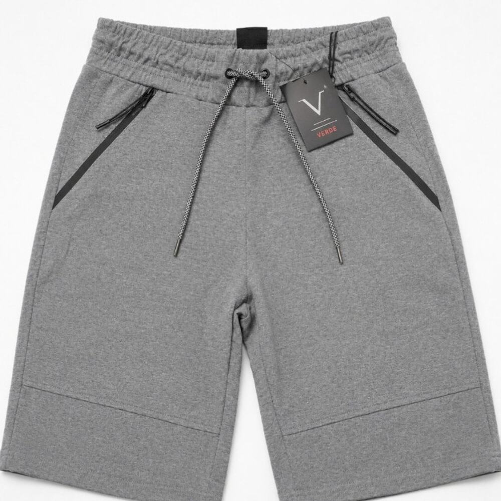 Verde Tech Fleece Bermuda Shorts Gray Small NWT